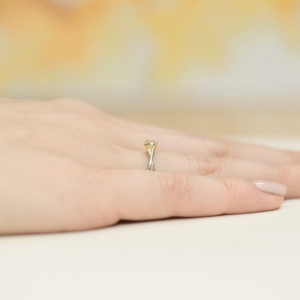 Pierścionek z Brylantem 0,23ct z żółtego złota próby 585. W-0340